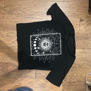 SHEIN Black Cosmic Graphic Tee